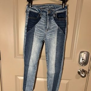 American eagle multicolor high rise jegging